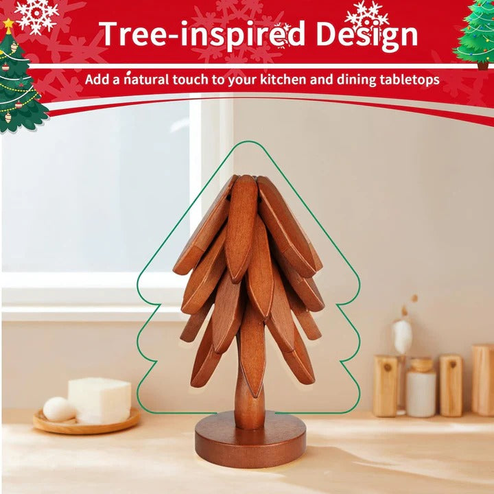 Space-Saving Wooden Trivet with Heat-Resistant Design