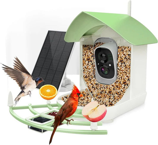 Smart Solar Bird Feeder with Integrated Camera