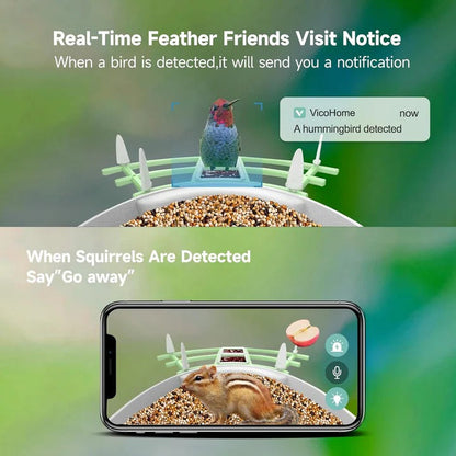 Smart Solar Bird Feeder with Integrated Camera