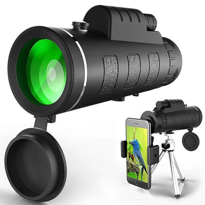 Compact High-Powered Telescope with Smartphone Connector and Tripod