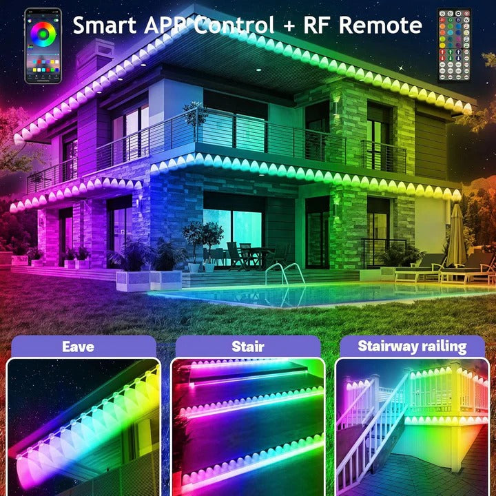 Smart LED Outdoor Light Strips with Custom Color Options