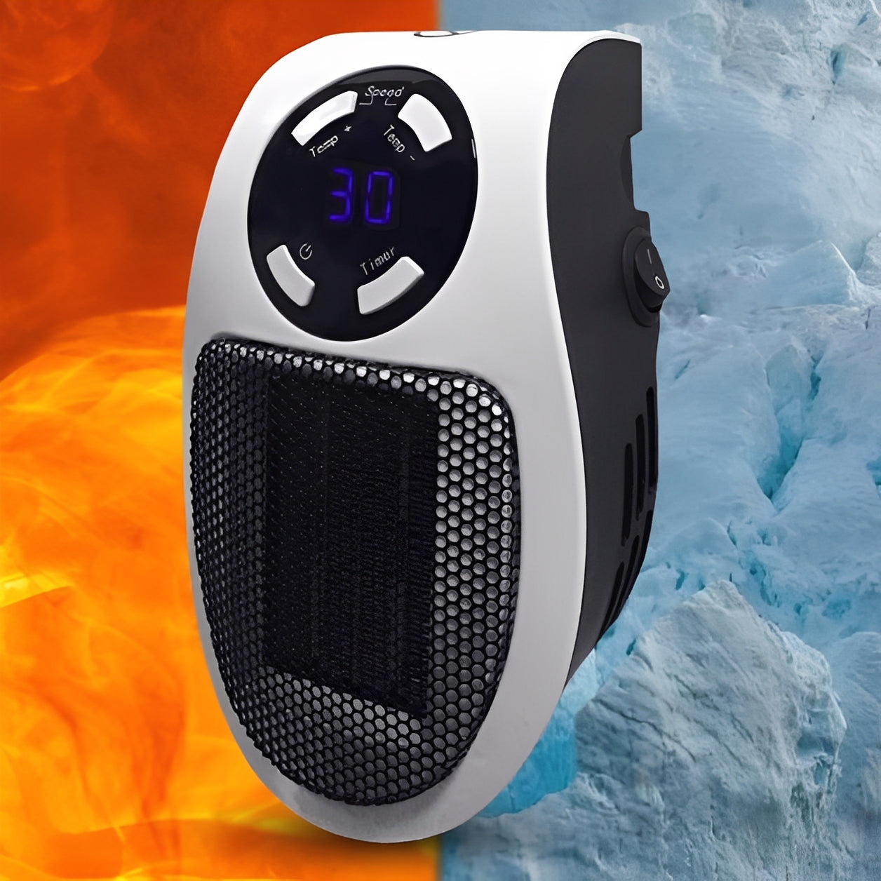 Compact Electric Heater with Safety Features for Small Spaces