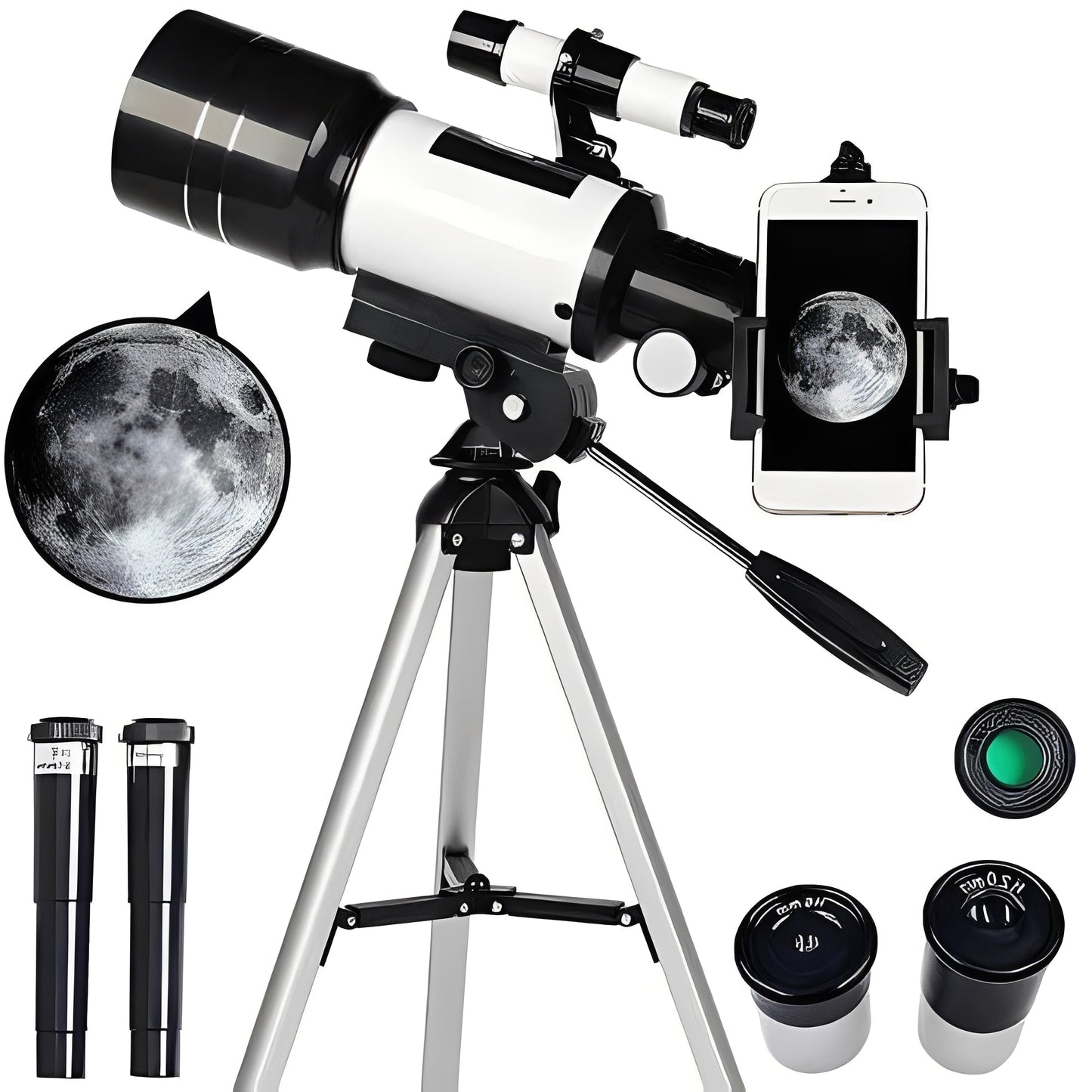 Versatile Stargazer Telescope with Easy-Setup Tripod, 150x Zoom