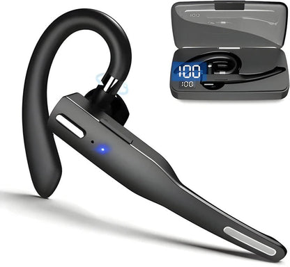 Comfort-Fit Bluetooth Headset with Noise-Canceling Microphones