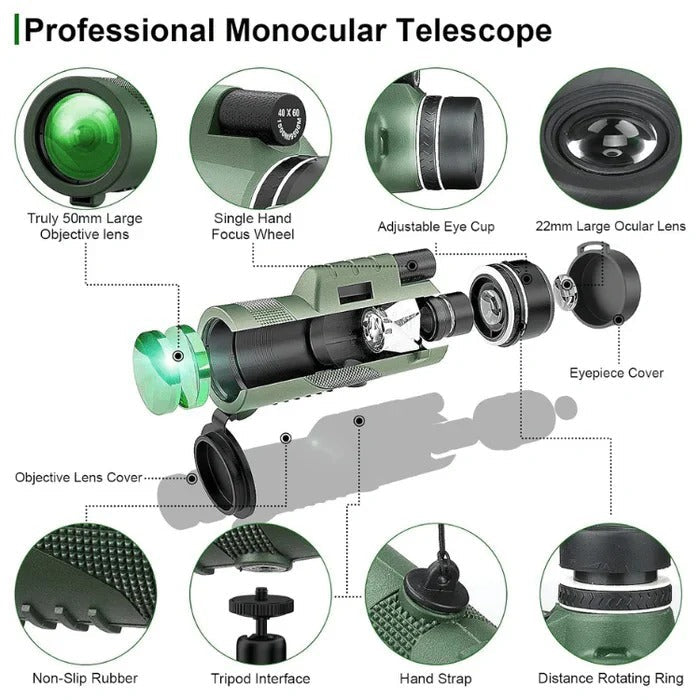 Lightweight Handheld Monocular for Stunning Outdoor Views