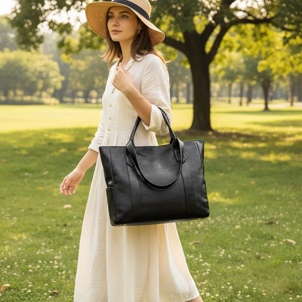 Stylish Faux Leather Messenger Bag with Smart Storage