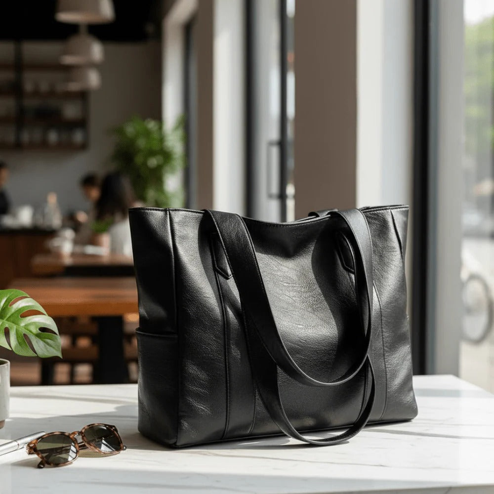 Stylish Faux Leather Messenger Bag with Smart Storage