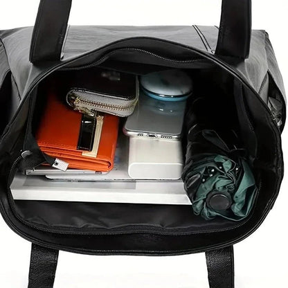 Stylish Faux Leather Messenger Bag with Smart Storage