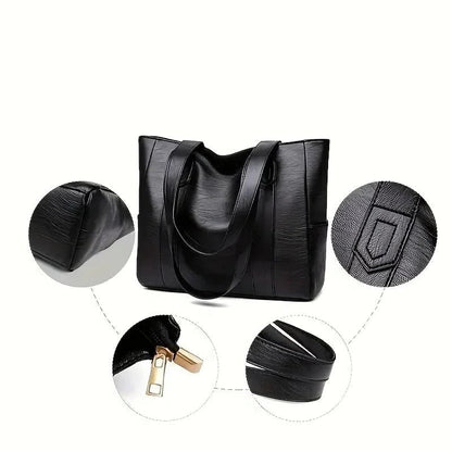 Stylish Faux Leather Messenger Bag with Smart Storage