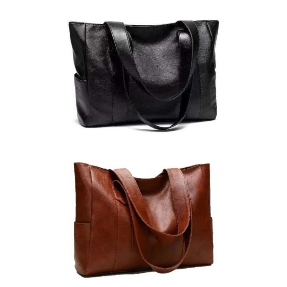 Stylish Faux Leather Messenger Bag with Smart Storage