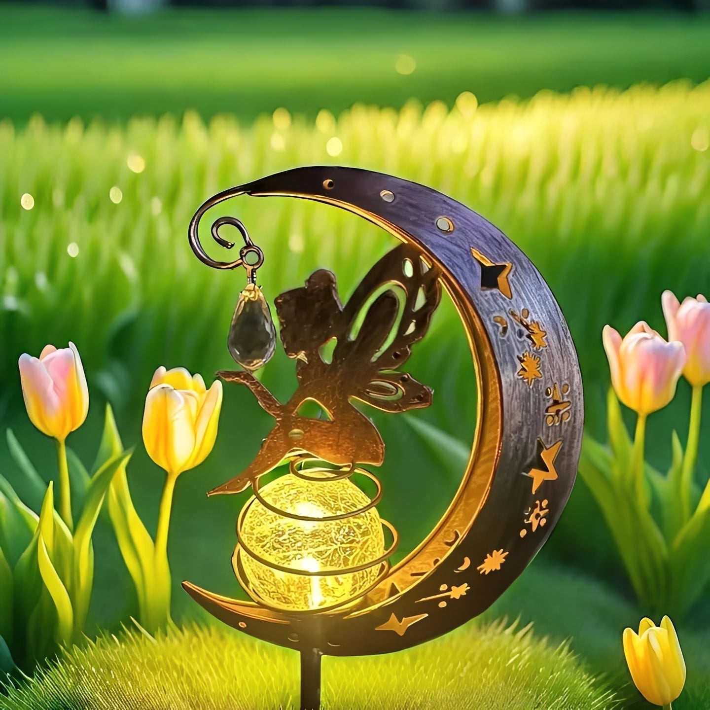 Luminous Solar Pathway Stake Lights for Enchanting Gardens