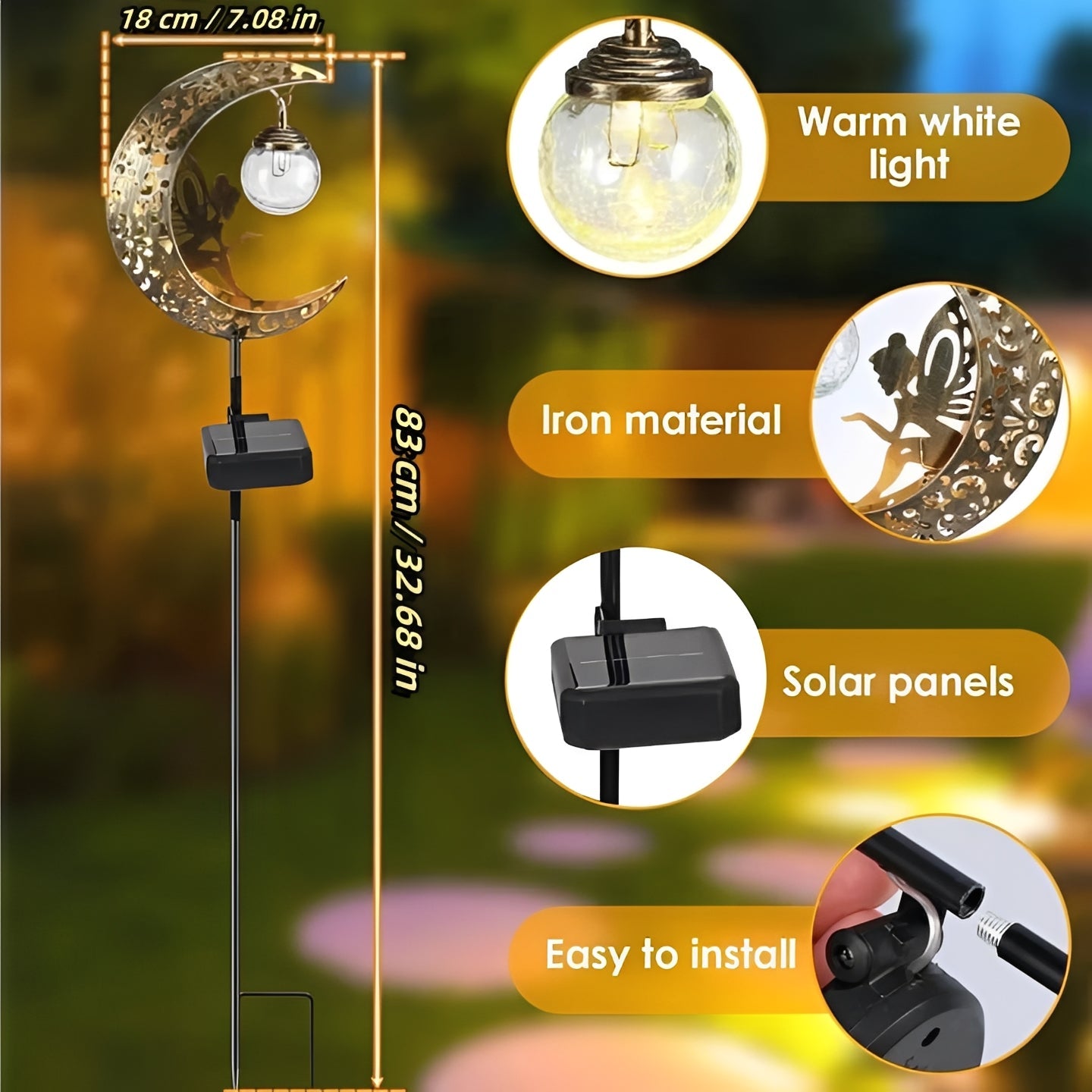 Luminous Solar Pathway Stake Lights for Enchanting Gardens