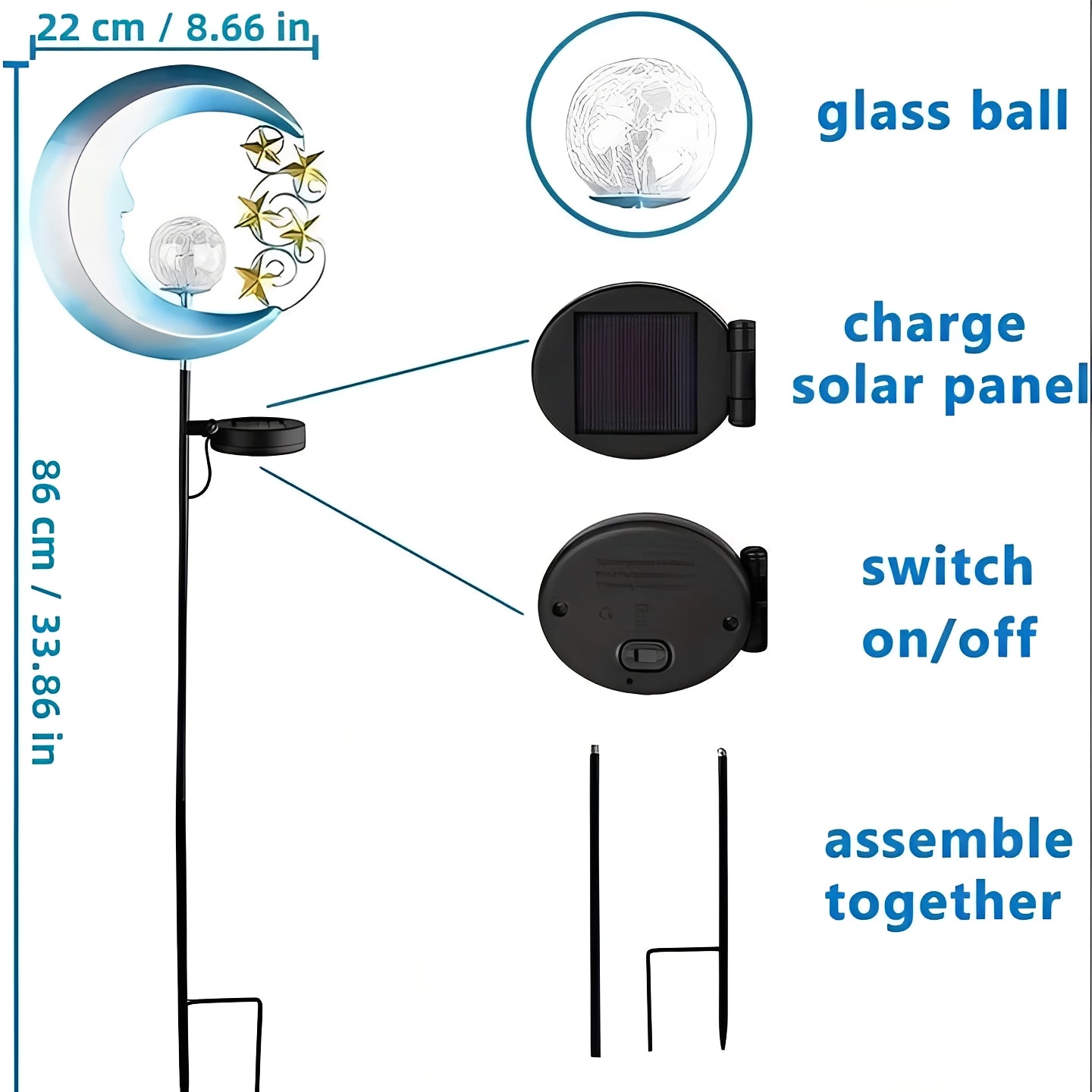 Luminous Solar Pathway Stake Lights for Enchanting Gardens