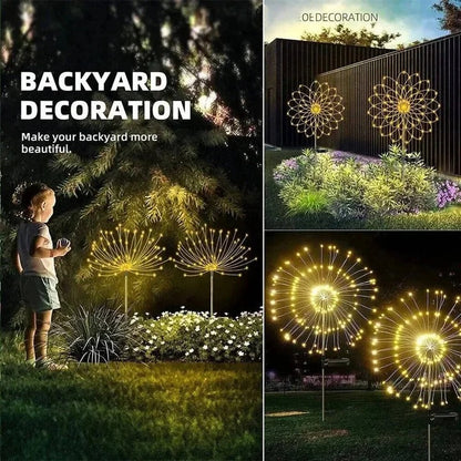 Vibrant Solar-Powered Garden Lights with Adjustable Copper Wires