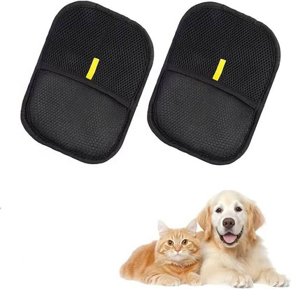Effortless Pet Grooming Gloves for Shedding Control - Set of 2