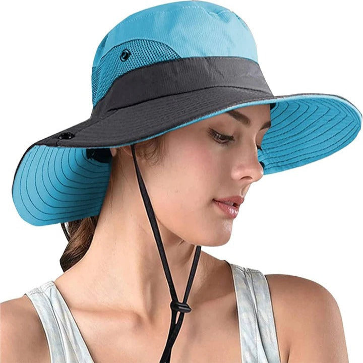 Versatile Sun Shield Hat with Customizable Fit and Travel-Friendly Design
