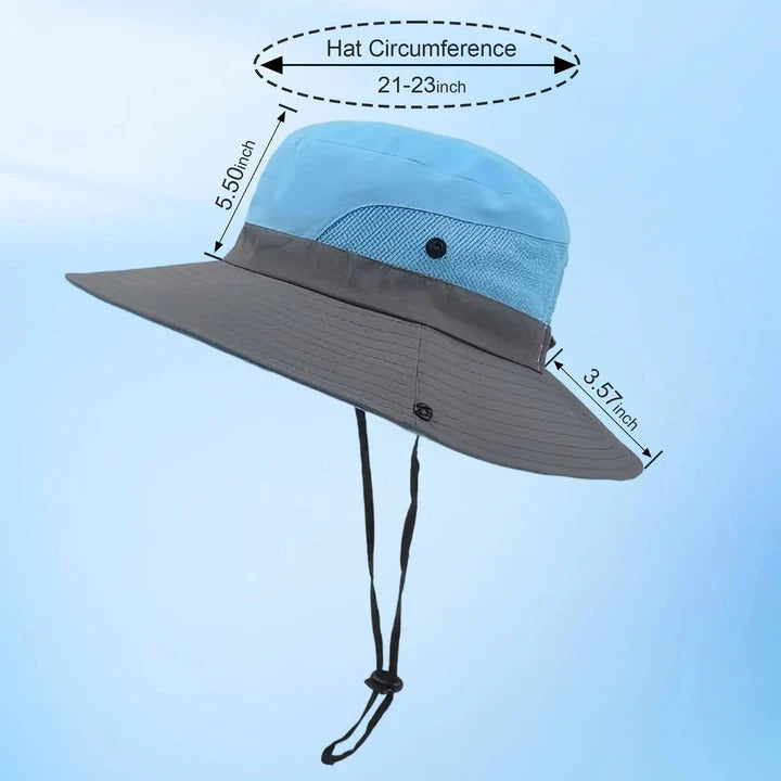 Versatile Sun Shield Hat with Customizable Fit and Travel-Friendly Design