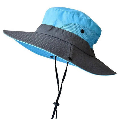 Versatile Sun Shield Hat with Customizable Fit and Travel-Friendly Design
