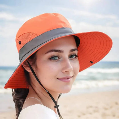Versatile Sun Shield Hat with Customizable Fit and Travel-Friendly Design