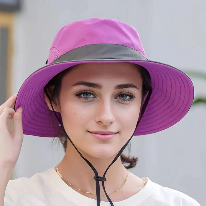 Versatile Sun Shield Hat with Customizable Fit and Travel-Friendly Design