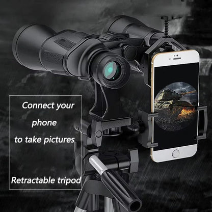 20x Zoom Binoculars with Waterproof Design and Smartphone Mount