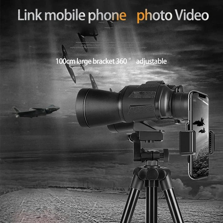 20x Zoom Binoculars with Waterproof Design and Smartphone Mount