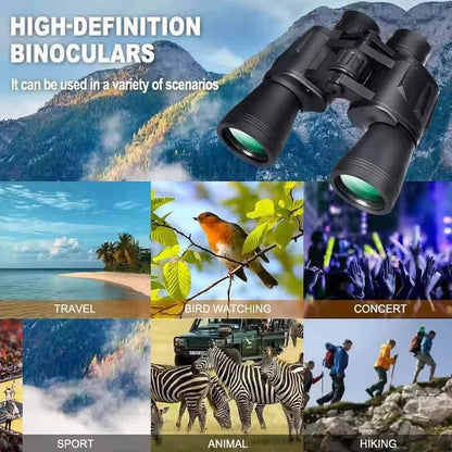 20x Zoom Binoculars with Waterproof Design and Smartphone Mount