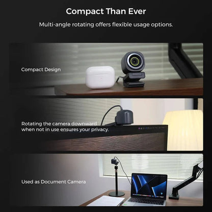 Ultra HD Webcam with 60fps Recording for Seamless Streaming