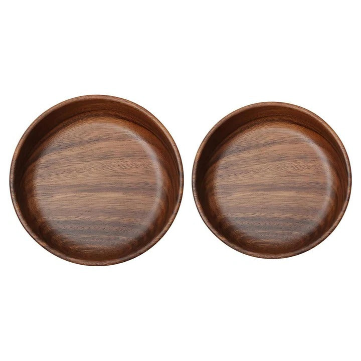 Elegant Walnut Serving Bowls - Set of 2 for All Occasions