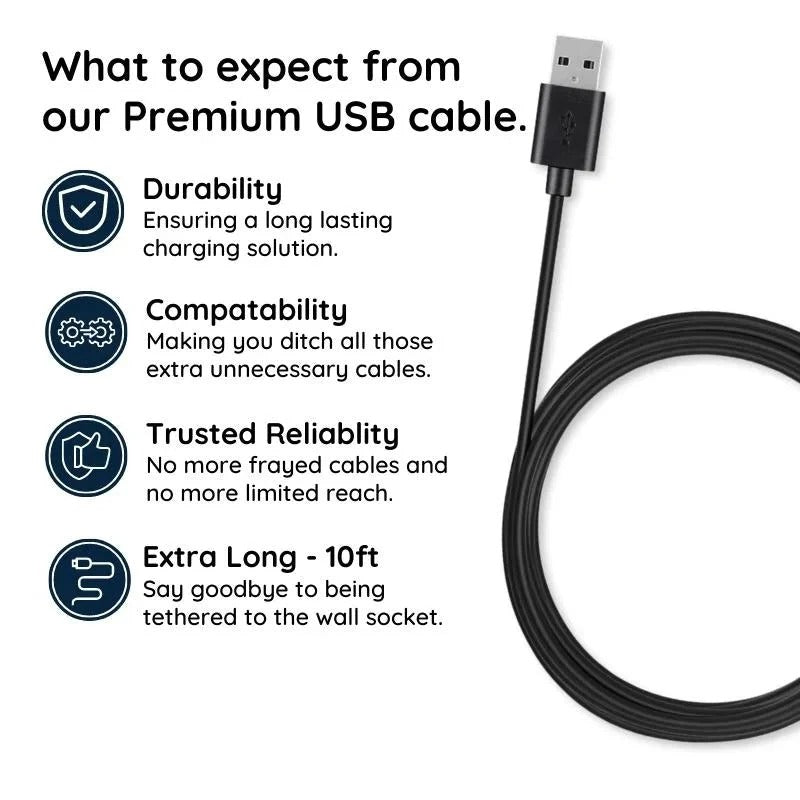 10-Foot PowerLink USB Charging Cable for Effortless Use