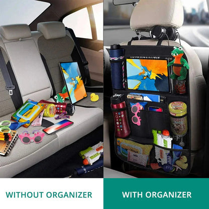 Multi-Pocket Car Seat Storage Solution for Family Travel