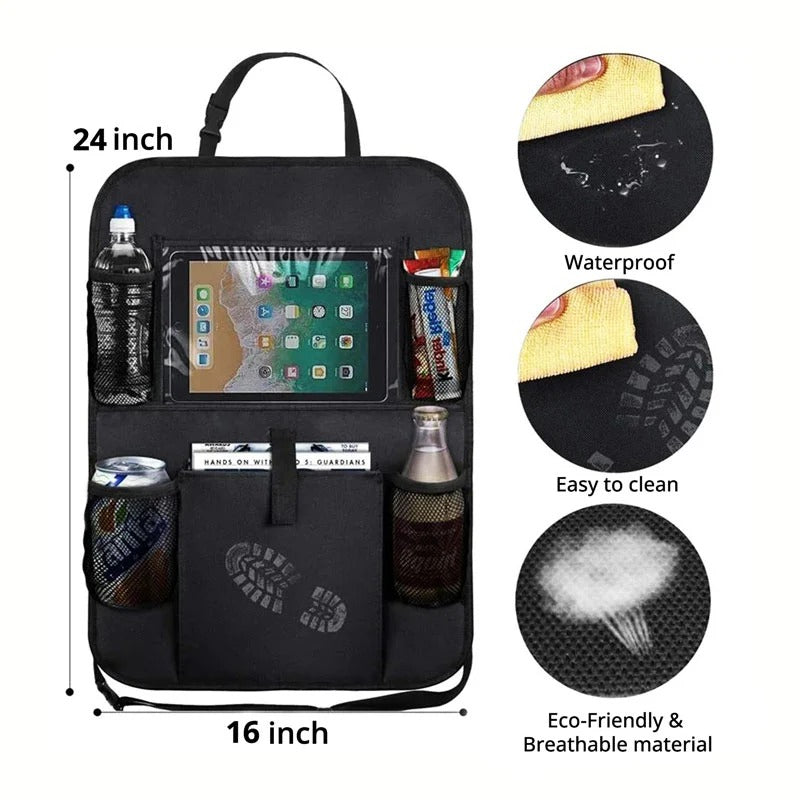 Multi-Pocket Car Seat Storage Solution for Family Travel