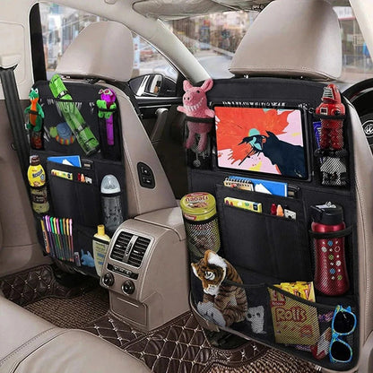 Multi-Pocket Car Seat Storage Solution for Family Travel