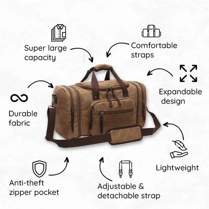 Versatile Expandable Travel Duffel with Ample Storage Space