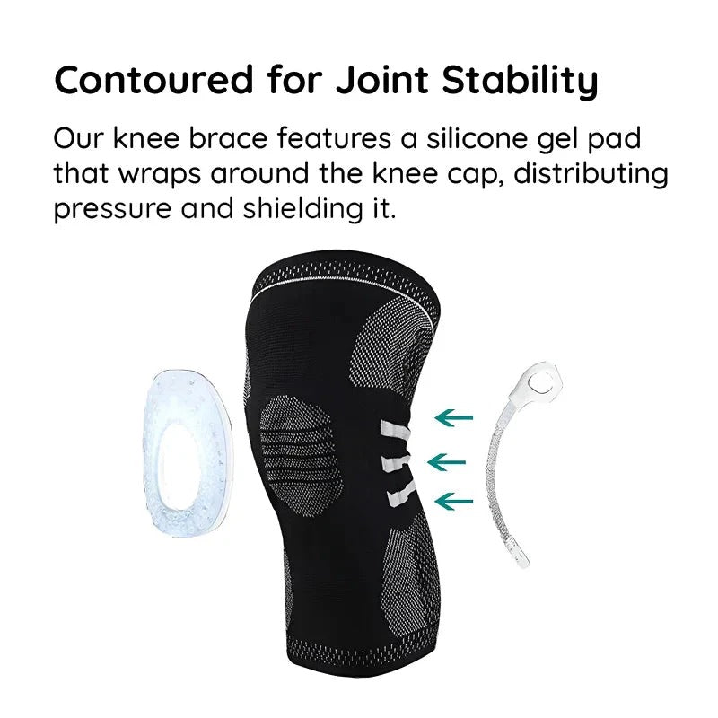 Stabilizing Knee Support with Adjustable Compression Straps