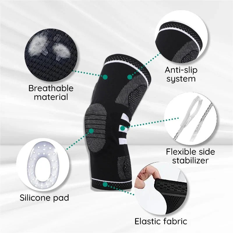 Stabilizing Knee Support with Adjustable Compression Straps