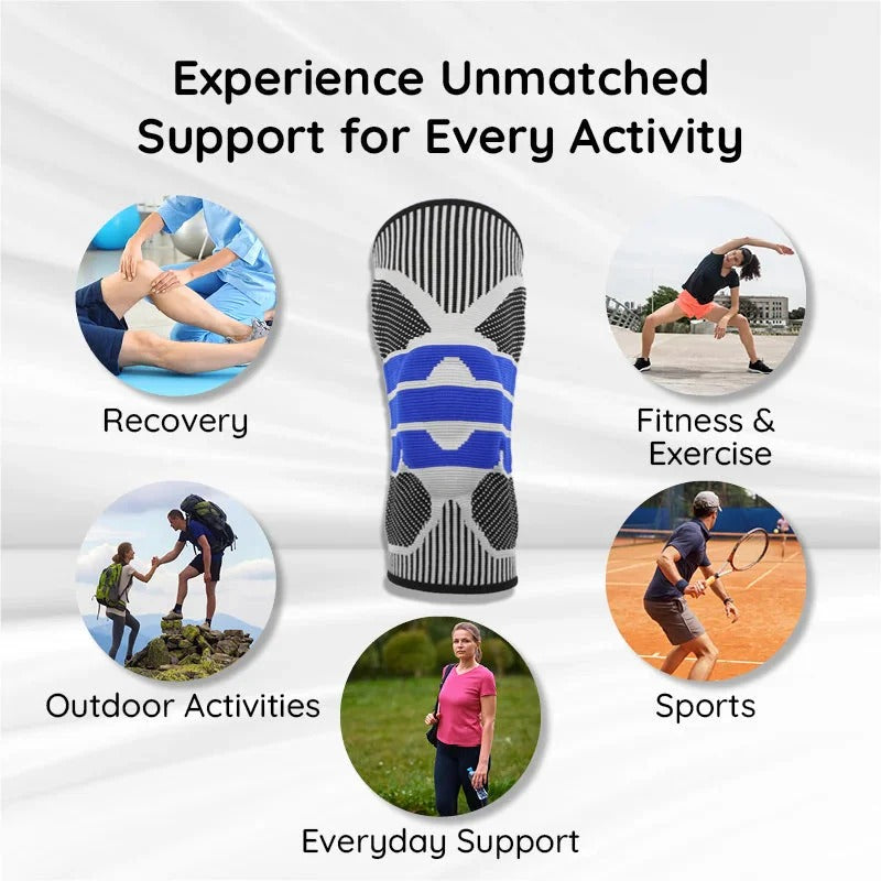 Stabilizing Knee Support with Adjustable Compression Straps