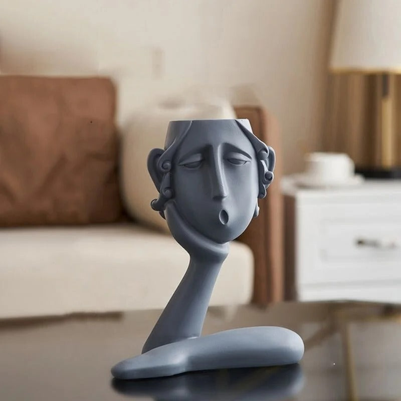 Artistic Face Shaped Planters for Stylish Home Decor