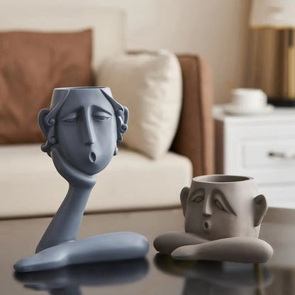 Artistic Face Shaped Planters for Stylish Home Decor