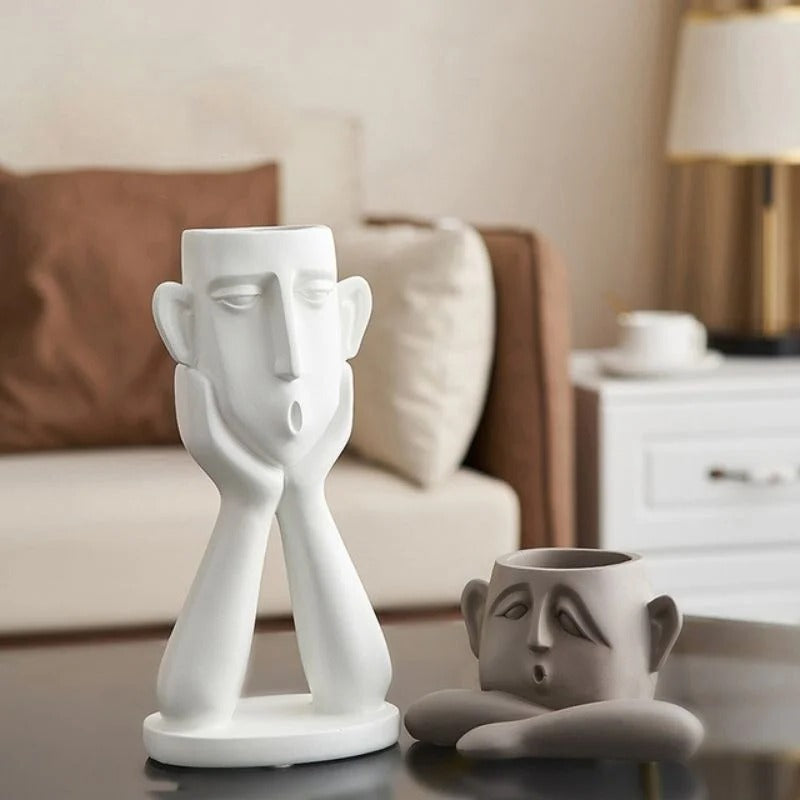 Artistic Face Shaped Planters for Stylish Home Decor