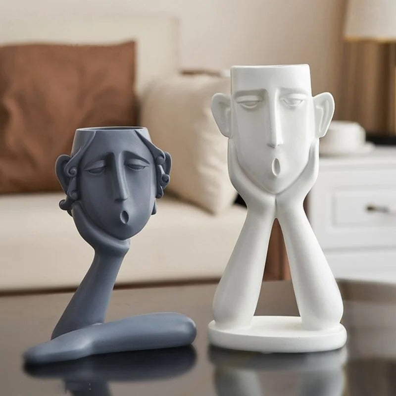 Artistic Face Shaped Planters for Stylish Home Decor