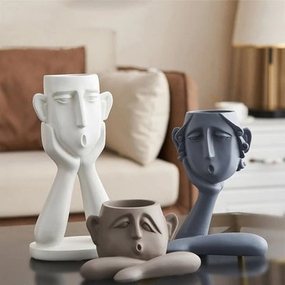 Artistic Face Shaped Planters for Stylish Home Decor