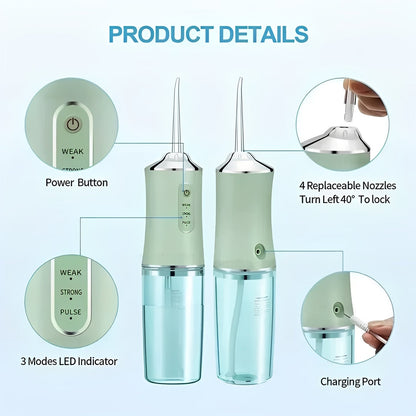 Compact Cordless Water Jet Cleaner with Interchangeable Tips