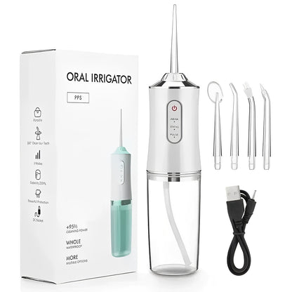 Compact Cordless Water Jet Cleaner with Interchangeable Tips