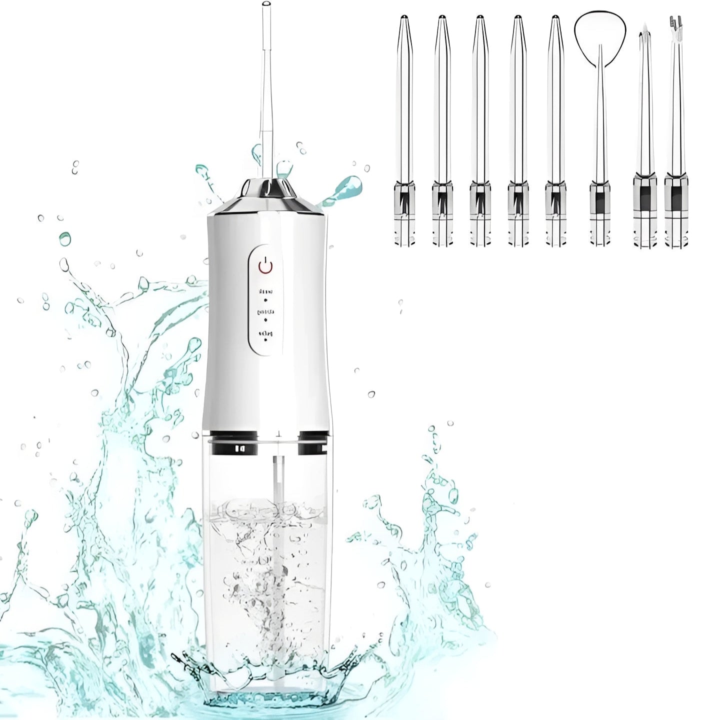 Compact Cordless Water Jet Cleaner with Interchangeable Tips
