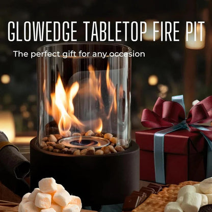Compact Glass Flame Display with Extinguisher Tool