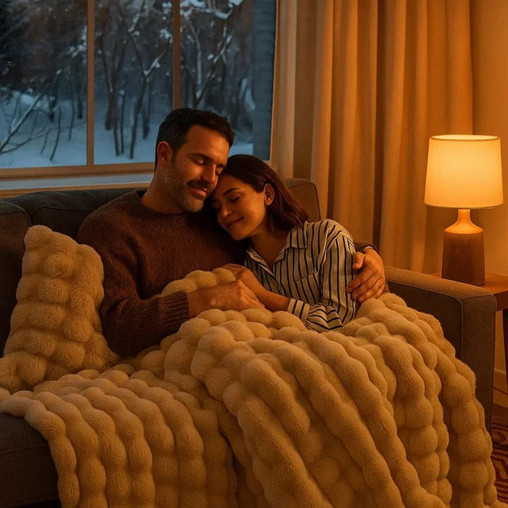 Cozy Plush Throw Blanket – Perfect for Sofa & Travel