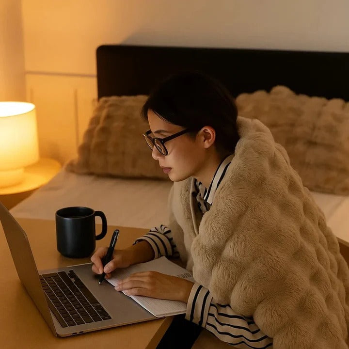 Cozy Plush Throw Blanket – Perfect for Sofa & Travel