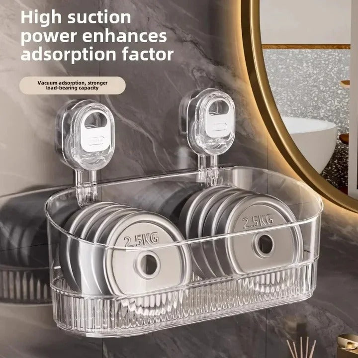 Durable Shower Organizer with Secure Suction and 11 lb Capacity