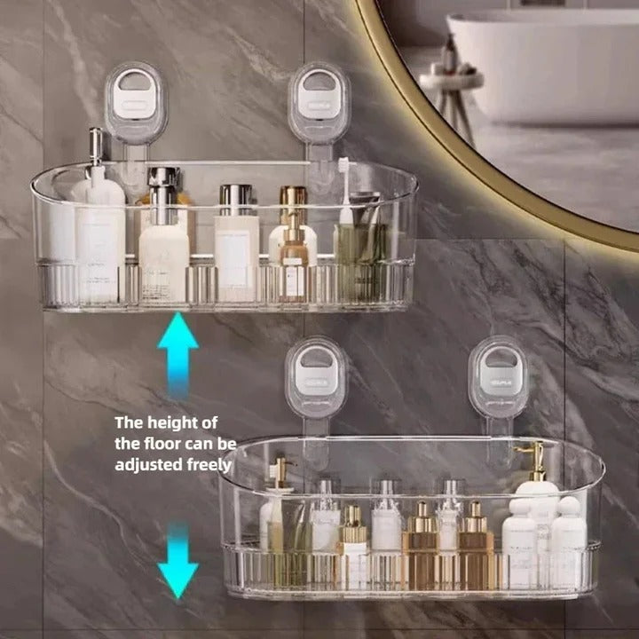 Durable Shower Organizer with Secure Suction and 11 lb Capacity